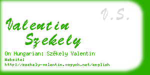 valentin szekely business card