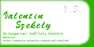 valentin szekely business card